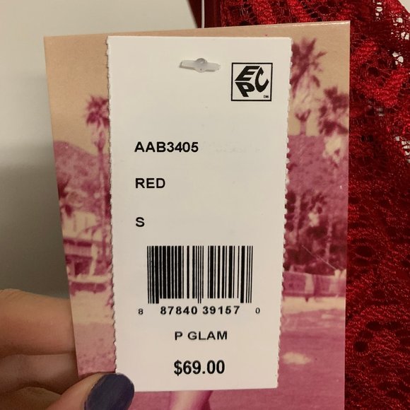 NWT Lace-Back Maxi Dress with Slit - Picture 4 of 5